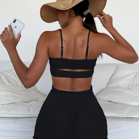 3 piece black swimwear set. Size Small. Brand new!! - Picture 2 of 9